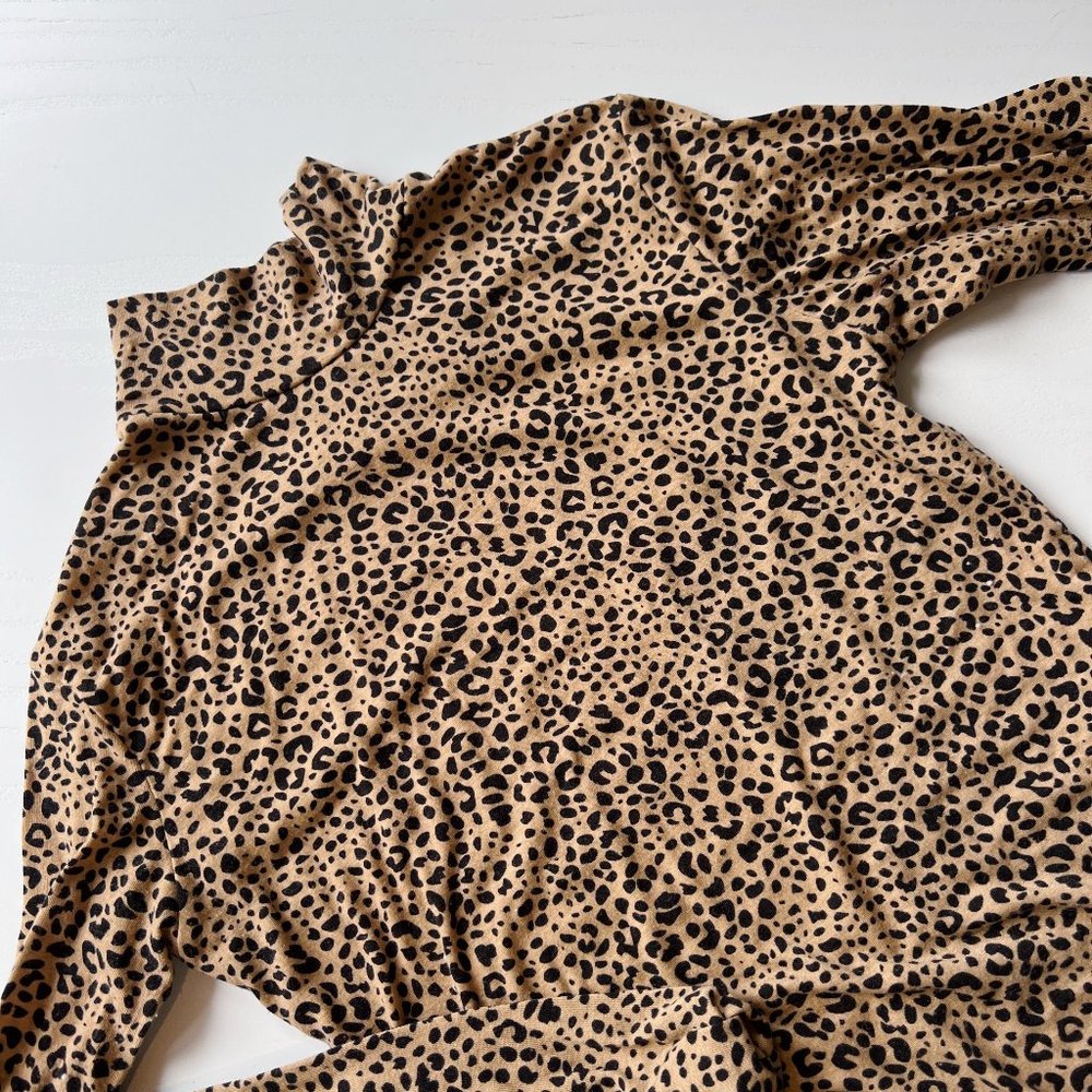 Daniela Beige & Black Leopard Animal Print Turtleneck Top | Brandy Melville